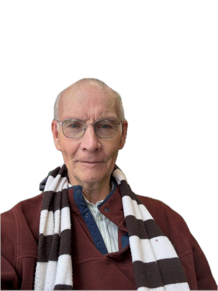Don Watkins wearing a scarf