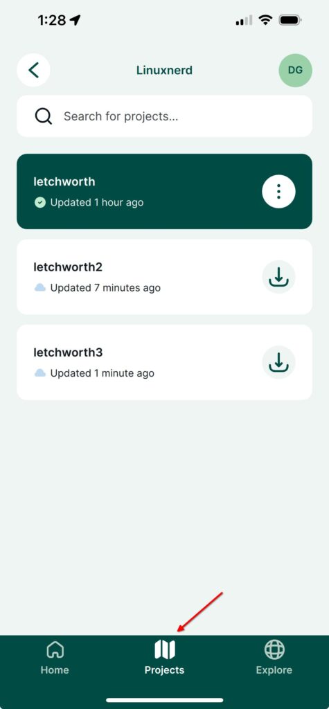 MeringMaps iOS application window